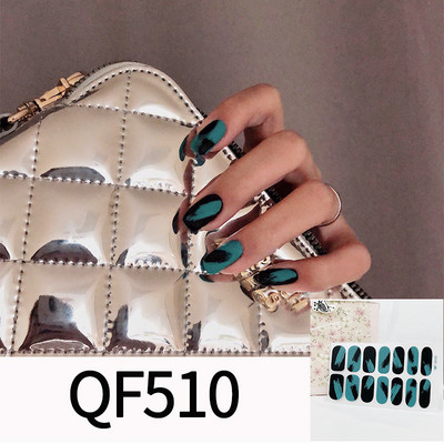 1 tk Segavärvid Beauty Nail Art Tips Uus QF-seeria küünekleebised Läikivad täiskaanega tagaliim Veekindel küünte kaunistus maniküür