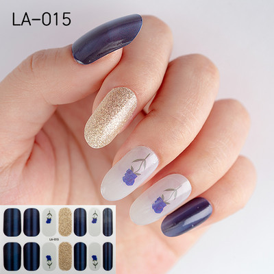 1 tk Segavärvid Beauty Nail Art Tips Uus QF-seeria küünekleebised Läikivad täiskaanega tagaliim Veekindel küünte kaunistus maniküür