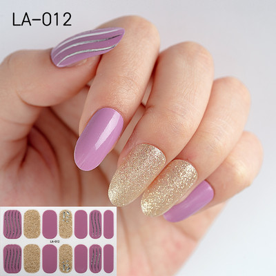 1 tk Segavärvid Beauty Nail Art Tips Uus QF-seeria küünekleebised Läikivad täiskaanega tagaliim Veekindel küünte kaunistus maniküür