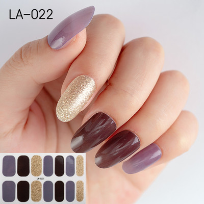 1 tk Segavärvid Beauty Nail Art Tips Uus QF-seeria küünekleebised Läikivad täiskaanega tagaliim Veekindel küünte kaunistus maniküür