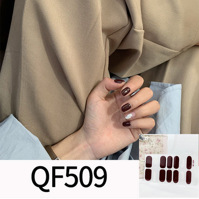 1 tk Segavärvid Beauty Nail Art Tips Uus QF-seeria küünekleebised Läikivad täiskaanega tagaliim Veekindel küünte kaunistus maniküür