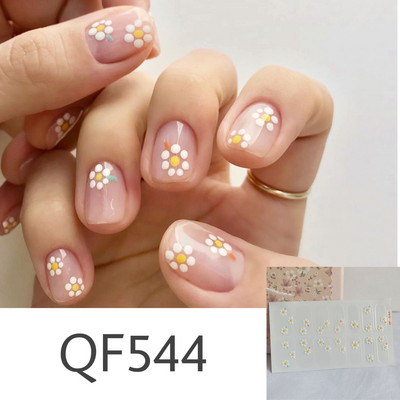 1 tk Segavärvid Beauty Nail Art Tips Uus QF-seeria küünekleebised Läikivad täiskaanega tagaliim Veekindel küünte kaunistus maniküür