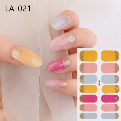 1 tk Segavärvid Beauty Nail Art Tips Uus QF-seeria küünekleebised Läikivad täiskaanega tagaliim Veekindel küünte kaunistus maniküür