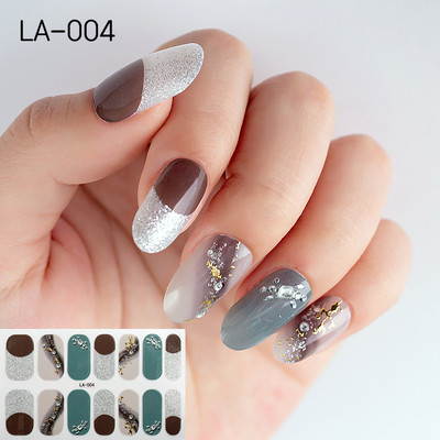 1 tk Segavärvid Beauty Nail Art Tips Uus QF-seeria küünekleebised Läikivad täiskaanega tagaliim Veekindel küünte kaunistus maniküür