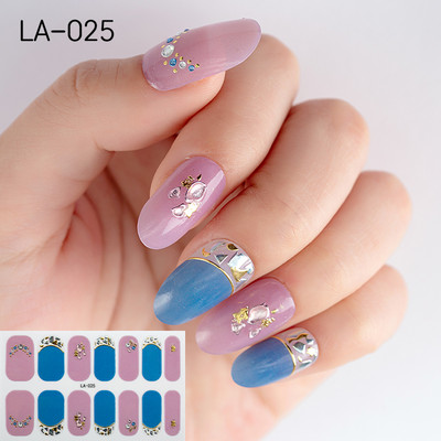1 tk Segavärvid Beauty Nail Art Tips Uus QF-seeria küünekleebised Läikivad täiskaanega tagaliim Veekindel küünte kaunistus maniküür