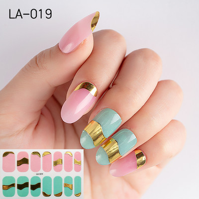 1 tk Segavärvid Beauty Nail Art Tips Uus QF-seeria küünekleebised Läikivad täiskaanega tagaliim Veekindel küünte kaunistus maniküür