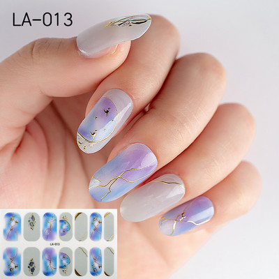1 tk Segavärvid Beauty Nail Art Tips Uus QF-seeria küünekleebised Läikivad täiskaanega tagaliim Veekindel küünte kaunistus maniküür
