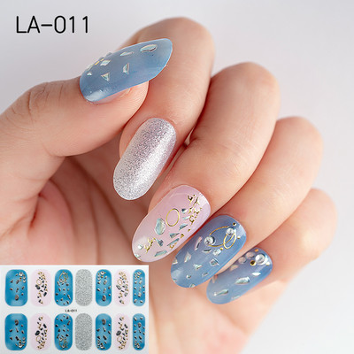 1 tk Segavärvid Beauty Nail Art Tips Uus QF-seeria küünekleebised Läikivad täiskaanega tagaliim Veekindel küünte kaunistus maniküür