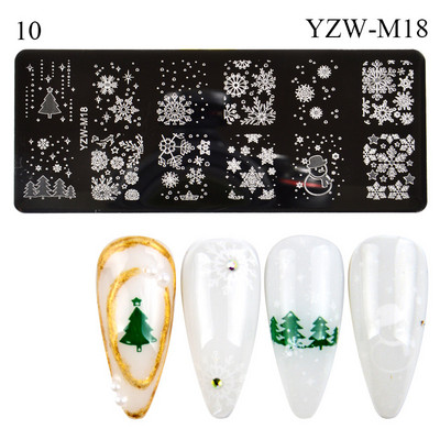 Rozsdamentes acél állatnyomtatás körömbélyegző lemezek geometria virág design körömlakk sablon manikűr sablonok kiegészítők