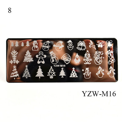 Rozsdamentes acél állatnyomtatás körömbélyegző lemezek geometria virág design körömlakk sablon manikűr sablonok kiegészítők