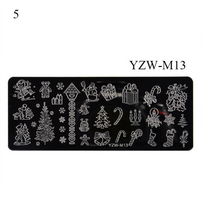 Rozsdamentes acél állatnyomtatás körömbélyegző lemezek geometria virág design körömlakk sablon manikűr sablonok kiegészítők