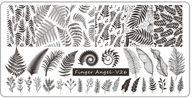 6*12 cm-es körömbélyegző ujj angyal betűk szavak körömbélyegző lemezek manikűr stencilkészlet körömbélyegző sablonhoz 1 db