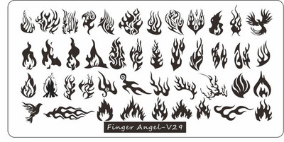 6*12 cm-es körömbélyegző ujj angyal betűk szavak körömbélyegző lemezek manikűr stencilkészlet körömbélyegző sablonhoz 1 db