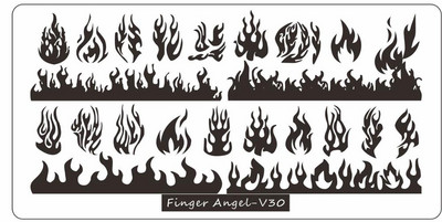 6*12 cm-es körömbélyegző ujj angyal betűk szavak körömbélyegző lemezek manikűr stencilkészlet körömbélyegző sablonhoz 1 db