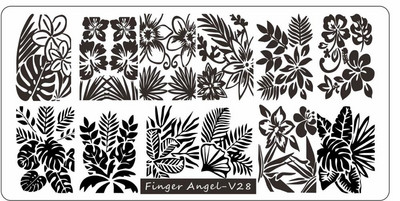 6*12 cm-es körömbélyegző ujj angyal betűk szavak körömbélyegző lemezek manikűr stencilkészlet körömbélyegző sablonhoz 1 db
