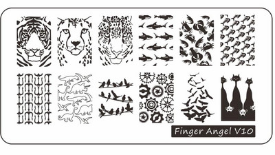 6*12 cm-es körömbélyegző ujj angyal betűk szavak körömbélyegző lemezek manikűr stencilkészlet körömbélyegző sablonhoz 1 db