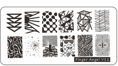 6*12 cm-es körömbélyegző ujj angyal betűk szavak körömbélyegző lemezek manikűr stencilkészlet körömbélyegző sablonhoz 1 db