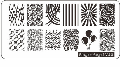 6*12 cm-es körömbélyegző ujj angyal betűk szavak körömbélyegző lemezek manikűr stencilkészlet körömbélyegző sablonhoz 1 db