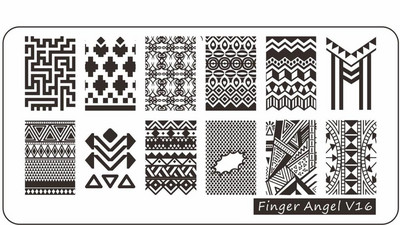 6*12 cm-es körömbélyegző ujj angyal betűk szavak körömbélyegző lemezek manikűr stencilkészlet körömbélyegző sablonhoz 1 db