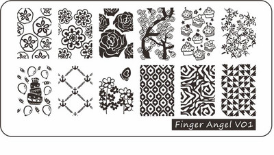 6*12 cm-es körömbélyegző ujj angyal betűk szavak körömbélyegző lemezek manikűr stencilkészlet körömbélyegző sablonhoz 1 db
