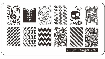 6*12 cm-es körömbélyegző ujj angyal betűk szavak körömbélyegző lemezek manikűr stencilkészlet körömbélyegző sablonhoz 1 db