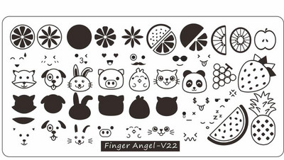 6*12 cm-es körömbélyegző ujj angyal betűk szavak körömbélyegző lemezek manikűr stencilkészlet körömbélyegző sablonhoz 1 db