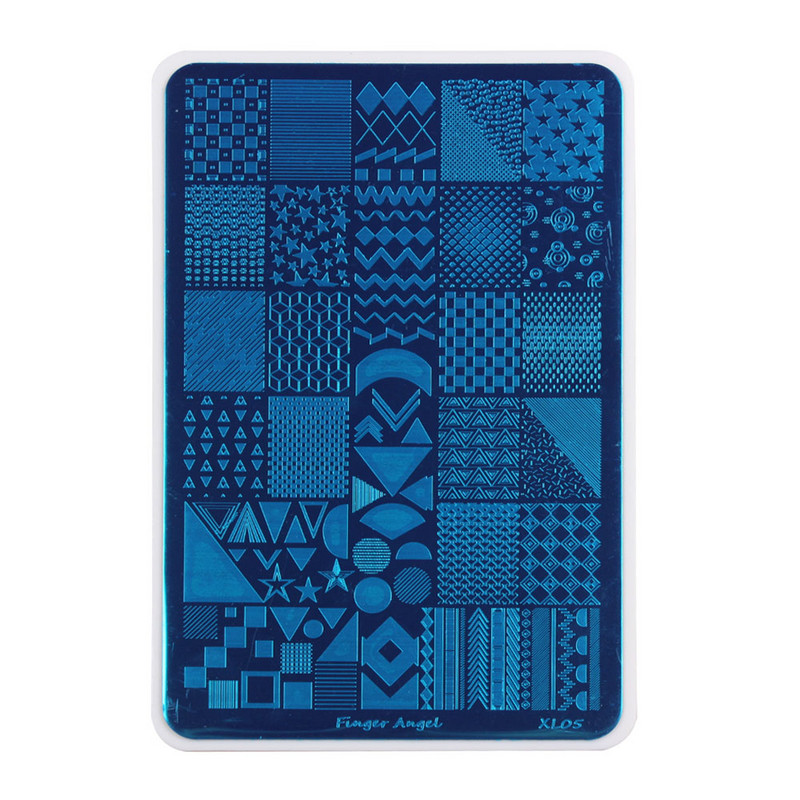 6*12 cm-es körömbélyegző ujj angyal betűk szavak körömbélyegző lemezek manikűr stencilkészlet körömbélyegző sablonhoz 1 db