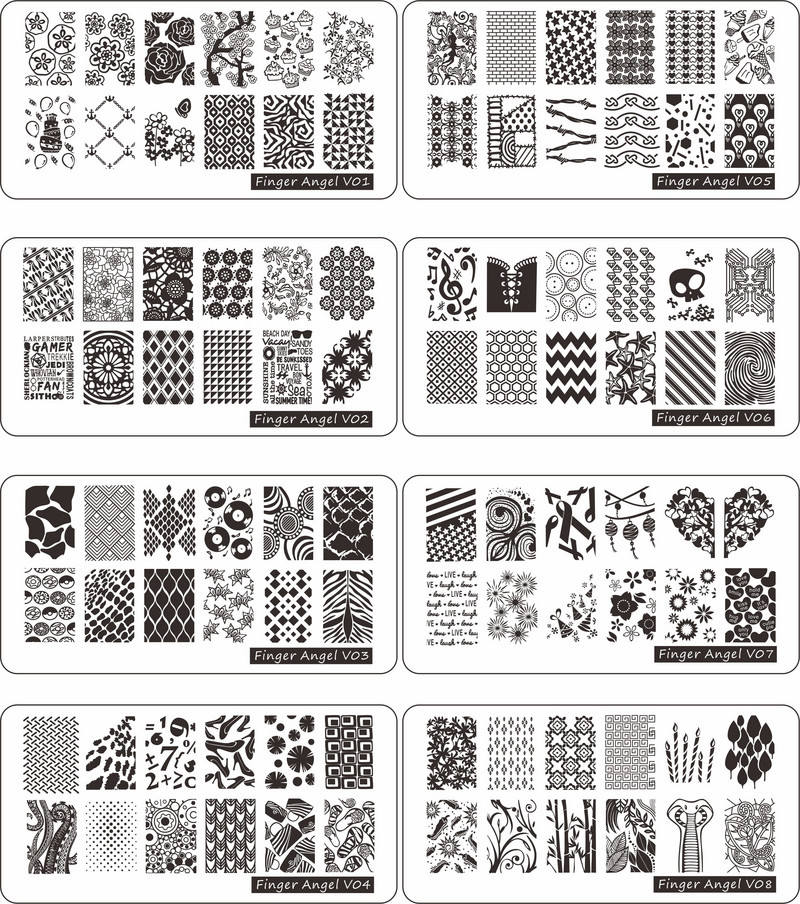 6*12 cm-es körömbélyegző ujj angyal betűk szavak körömbélyegző lemezek manikűr stencilkészlet körömbélyegző sablonhoz 1 db