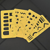 1 db 12 * 6 cm-es geometrikus üreges körömbélyegző lemez stencil, újrafelhasználható bélyegzőlemezek útmutató barkácsolás professzionális sablonok Eszközök &*&