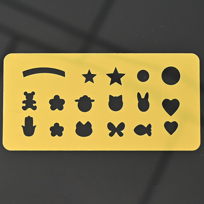 1 db 12 * 6 cm-es geometrikus üreges körömbélyegző lemez stencil, újrafelhasználható bélyegzőlemezek útmutató barkácsolás professzionális sablonok Eszközök &*&