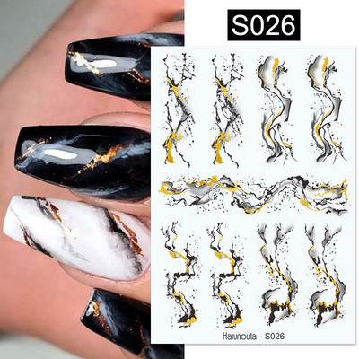 Geometrikus vonalak virágok levelek 3D köröm matrica figura nő arc minta különleges öntapadó köröm matricák manikűr csúszkák