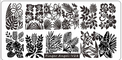 2023 virágos levelek körömbélyegző lemezek 6x12 mm-es levél virágos pillangós vonal nyomtatás stencil körömbélyegző sablonok körömbélyegző eszközök