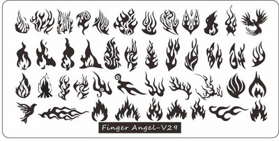 2023 virágos levelek körömbélyegző lemezek 6x12 mm-es levél virágos pillangós vonal nyomtatás stencil körömbélyegző sablonok körömbélyegző eszközök