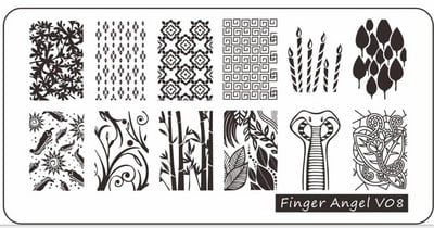 2023 virágos levelek körömbélyegző lemezek 6x12 mm-es levél virágos pillangós vonal nyomtatás stencil körömbélyegző sablonok körömbélyegző eszközök