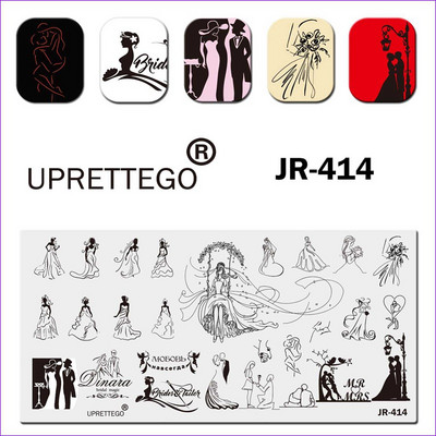 2021 Rozsdamentes acél bélyegzőlemez sablon Nyalóka Virágok Esküvői Menyasszonyi Orosz szöveg Vasdrót Kínai Őszi JR411-420