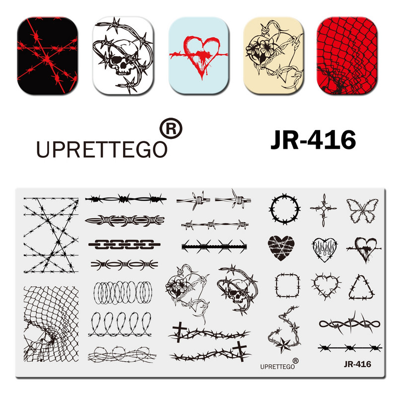 2021 Rozsdamentes acél bélyegzőlemez sablon Nyalóka Virágok Esküvői Menyasszonyi Orosz szöveg Vasdrót Kínai Őszi JR411-420