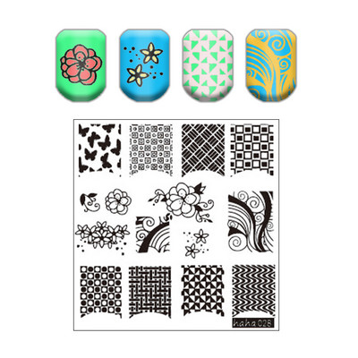 Csipke virág levél körömbélyegző lemezek koponya bohóc körömdíszítő lemez sablon márvány textúra vonal körömdíszítő bélyegzősablon eszközök