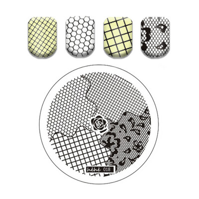 Csipke virág levél körömbélyegző lemezek koponya bohóc körömdíszítő lemez sablon márvány textúra vonal körömdíszítő bélyegzősablon eszközök