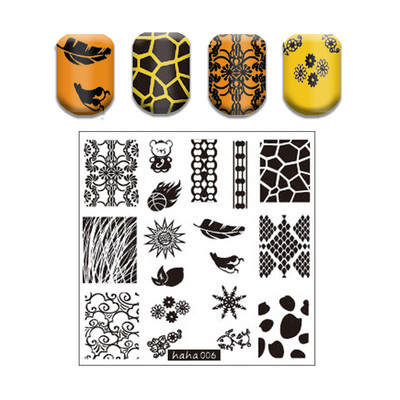 Csipke virág levél körömbélyegző lemezek koponya bohóc körömdíszítő lemez sablon márvány textúra vonal körömdíszítő bélyegzősablon eszközök