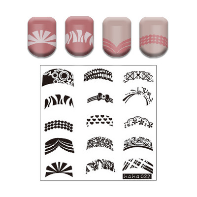 Csipke virág levél körömbélyegző lemezek koponya bohóc körömdíszítő lemez sablon márvány textúra vonal körömdíszítő bélyegzősablon eszközök