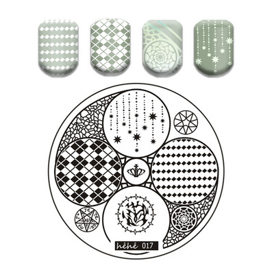 Csipke virág levél körömbélyegző lemezek koponya bohóc körömdíszítő lemez sablon márvány textúra vonal körömdíszítő bélyegzősablon eszközök