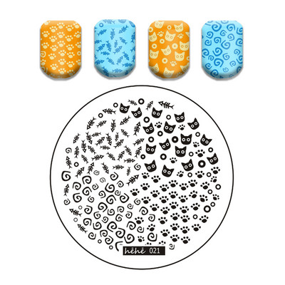 Csipke virág levél körömbélyegző lemezek koponya bohóc körömdíszítő lemez sablon márvány textúra vonal körömdíszítő bélyegzősablon eszközök