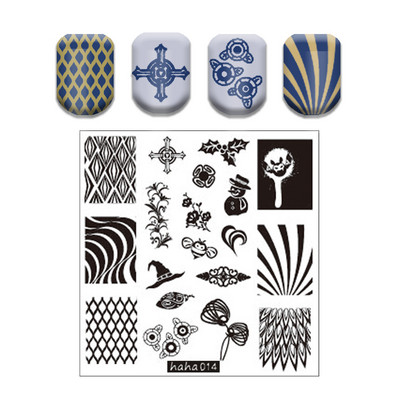 Csipke virág levél körömbélyegző lemezek koponya bohóc körömdíszítő lemez sablon márvány textúra vonal körömdíszítő bélyegzősablon eszközök