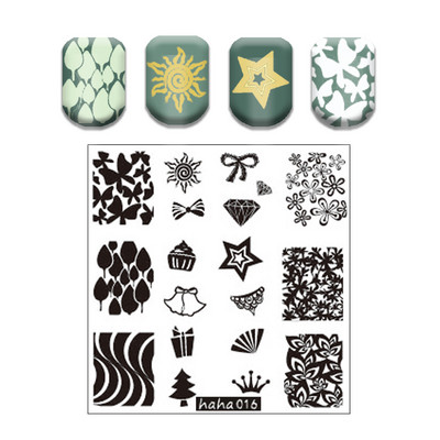Csipke virág levél körömbélyegző lemezek koponya bohóc körömdíszítő lemez sablon márvány textúra vonal körömdíszítő bélyegzősablon eszközök