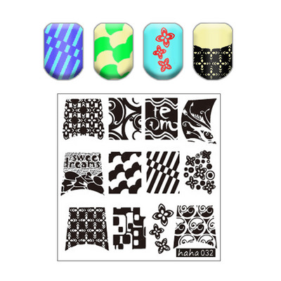 Csipke virág levél körömbélyegző lemezek koponya bohóc körömdíszítő lemez sablon márvány textúra vonal körömdíszítő bélyegzősablon eszközök