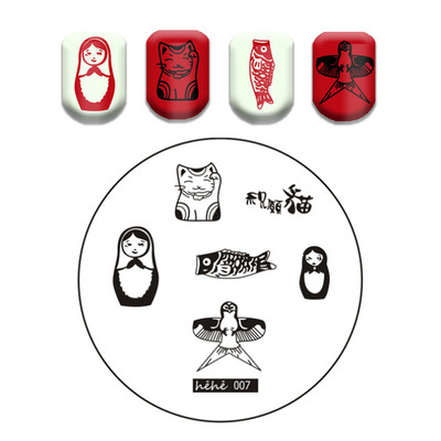 Csipke virág levél körömbélyegző lemezek koponya bohóc körömdíszítő lemez sablon márvány textúra vonal körömdíszítő bélyegzősablon eszközök