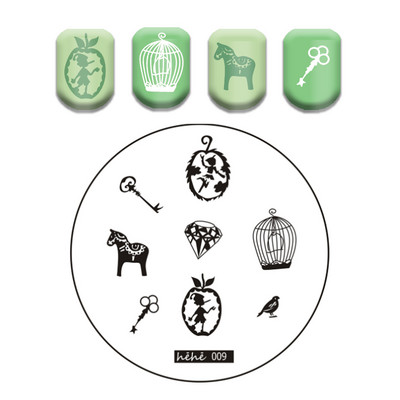 Csipke virág levél körömbélyegző lemezek koponya bohóc körömdíszítő lemez sablon márvány textúra vonal körömdíszítő bélyegzősablon eszközök