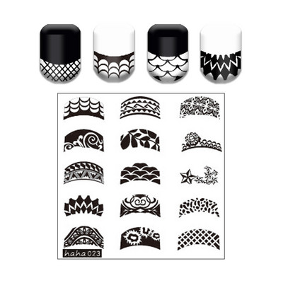 Csipke virág levél körömbélyegző lemezek koponya bohóc körömdíszítő lemez sablon márvány textúra vonal körömdíszítő bélyegzősablon eszközök