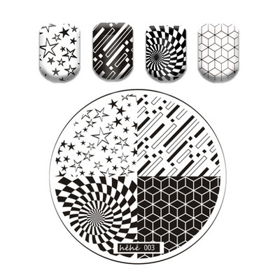 Csipke virág levél körömbélyegző lemezek koponya bohóc körömdíszítő lemez sablon márvány textúra vonal körömdíszítő bélyegzősablon eszközök