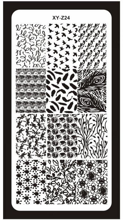 12*6 cm-es körömbélyegző lemezek, körömdíszítő bélyegzőlap kaparó bélyegzővonal alom Virágok Állatok Sablon Sablonok Tervezés Transzfer